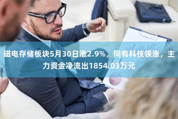 磁电存储板块5月30日涨2.9%，同有科技领涨，主力资金净流出1854.03万元
