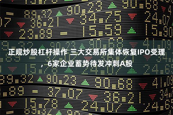 正规炒股杠杆操作 三大交易所集体恢复IPO受理，6家企业蓄势待发冲刺A股