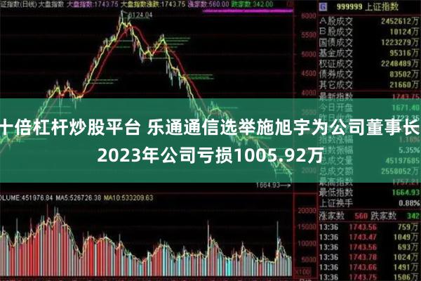 十倍杠杆炒股平台 乐通通信选举施旭宇为公司董事长 2023年公司亏损1005.92万