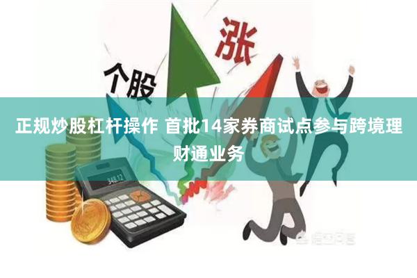 正规炒股杠杆操作 首批14家券商试点参与跨境理财通业务